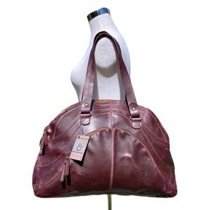 Matt and Nat Large Tote Purse Brown Purple Burgundy Vegan Leather